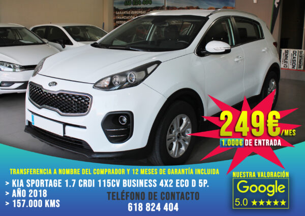 Kia Sportage 1.7 Crdi 115cv Business 4X2 Eco D 5p. 2018