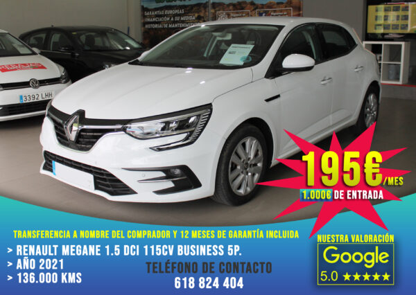 Renault Megane 1.5 DCI 115cv Business 5p. 2021