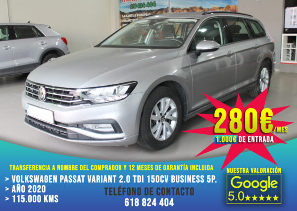 Volkswagen Passat Variant 2.0 TDI 150cv Business 2020
