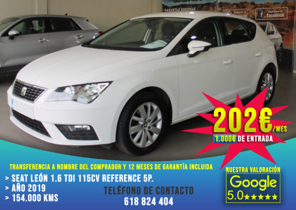 Seat León 1.6 TDI 115cv Reference 5p. 2019