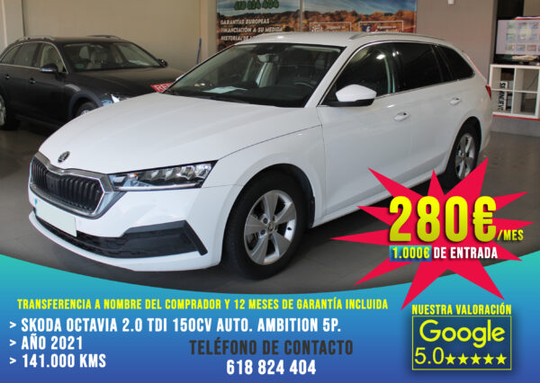 Skoda Octavia Combi 2.0 TDI 150cv Auto. Ambition 2021