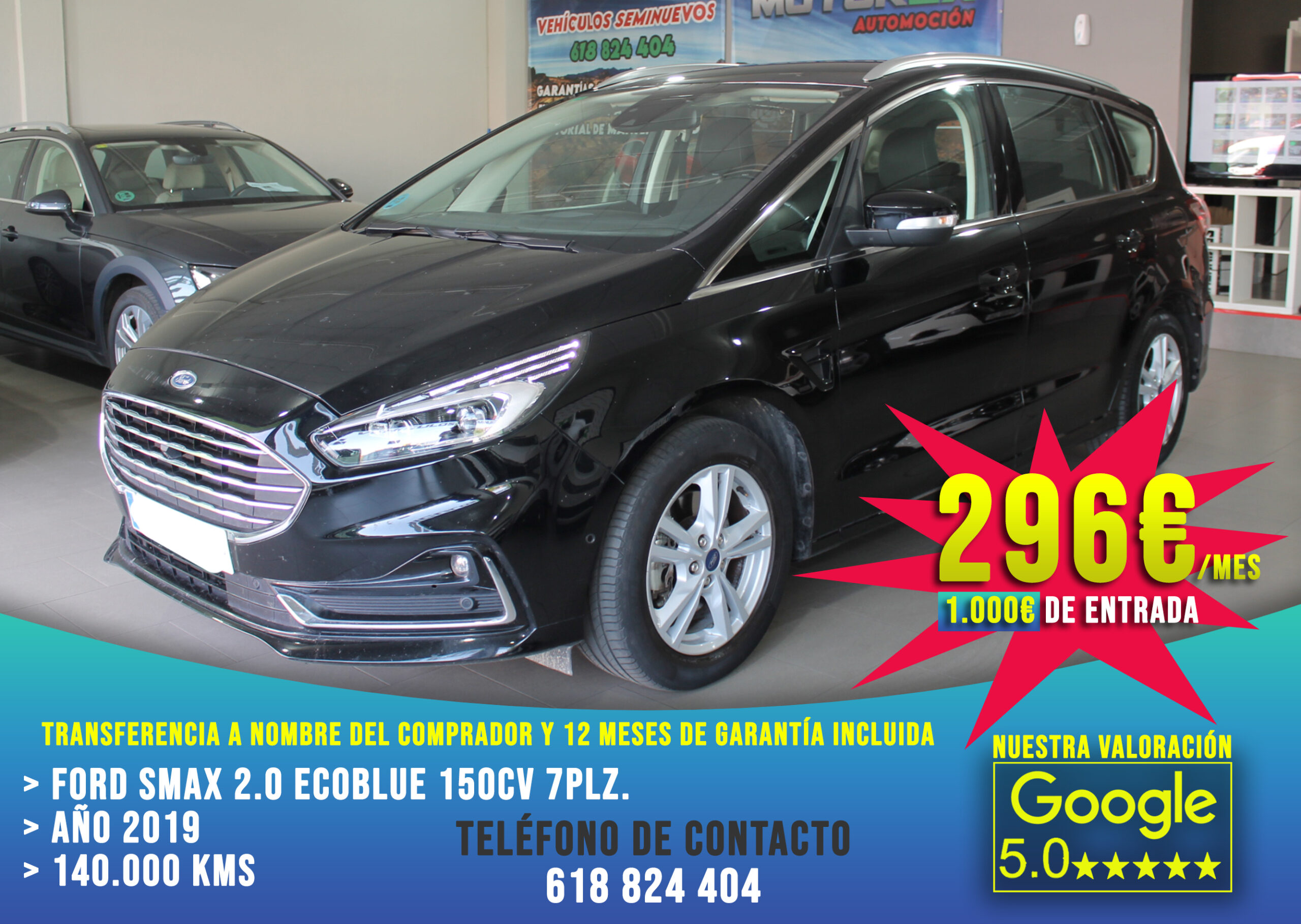 Ford S-Max 2.0 Ecoblue 150cv 7 plazas 2019