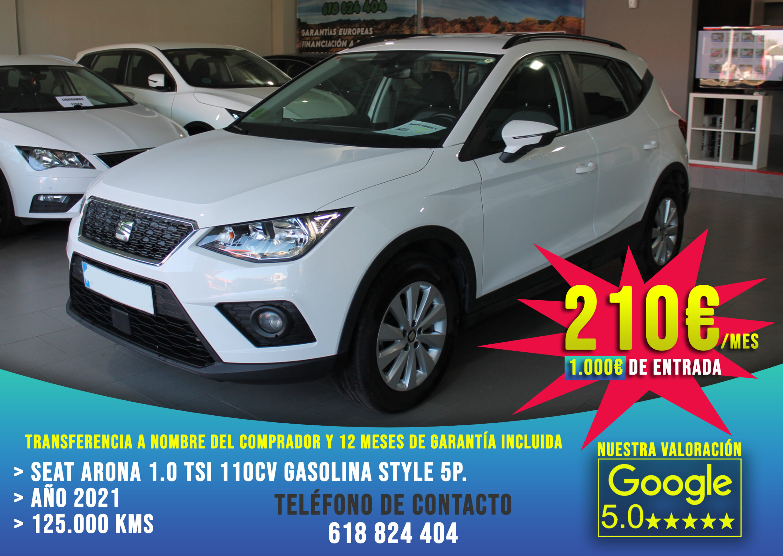 Seat Arona 1.0 TSI 110cv GASOLINA Style 5p. 2021