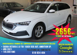 Skoda Octavia Combi 2.0 TDI 150cv Auto. Ambition 2021